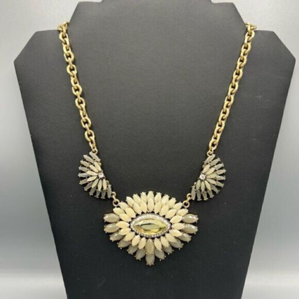Loft Rhinestone Jewel Pendant Statement Necklace